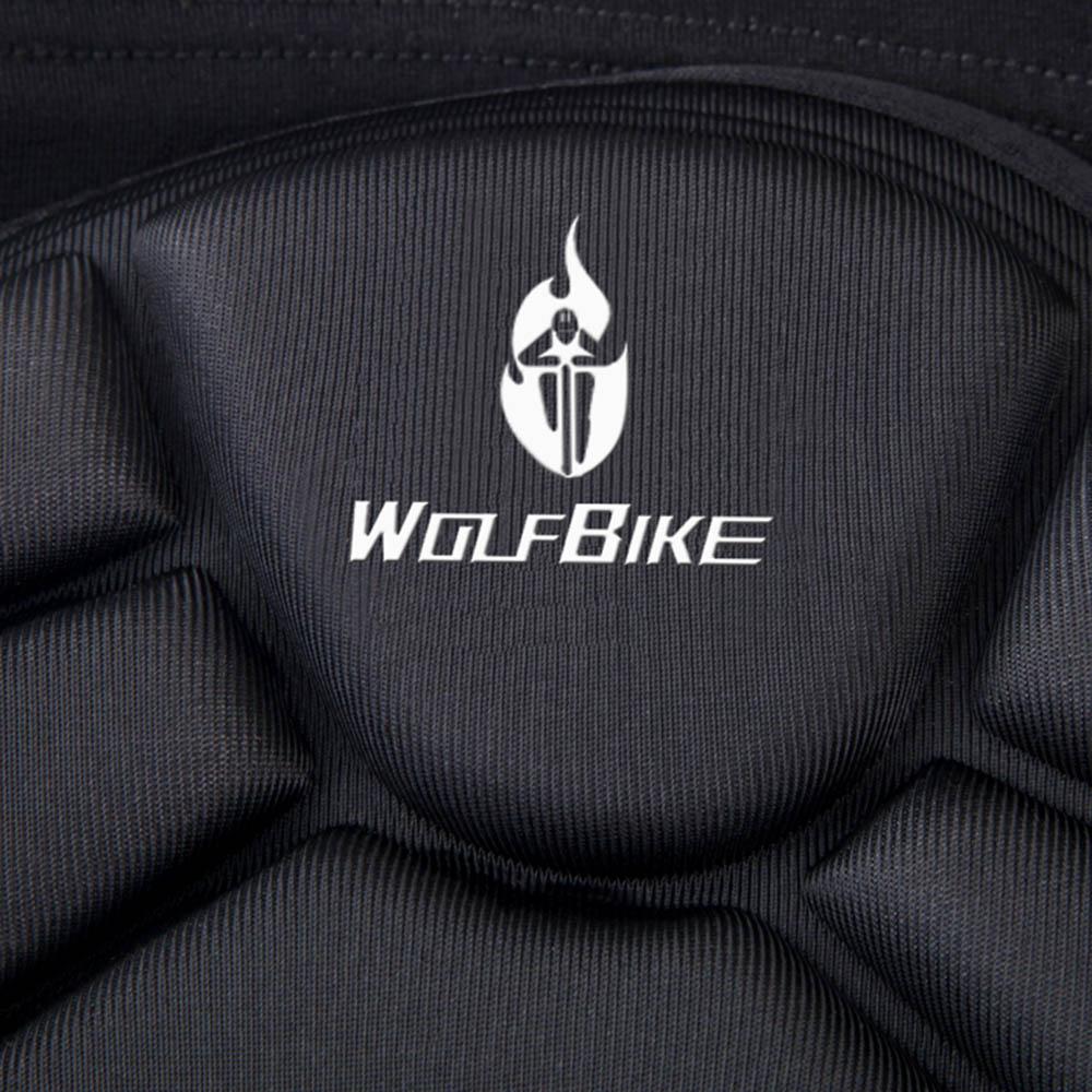 2 chiếc Wolfbike đệm bảo vệ đầu gối, có tính đàn hồi, chất liệu thoáng khí dành cho bóng đá, bóng rổ, thể thao