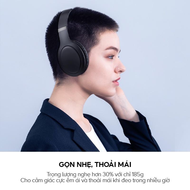 Tai Nghe Headphone Bluetooth HAVIT H633BT, Kiểu Dáng Nhỏ Gọn, Tặng Jack 3.5mm, Nghe Đến 22 Giờ - Hàng Chính Hãng