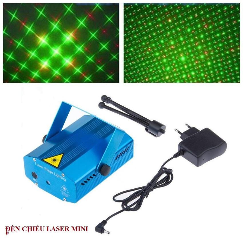 Đèn Vũ Trường Chiếu Laser Cảm Biến Âm Thanh, nháy theo nhạc ánh sáng nét trang trí đèn sân khấu, bar nhà hàng DJ tại nhà