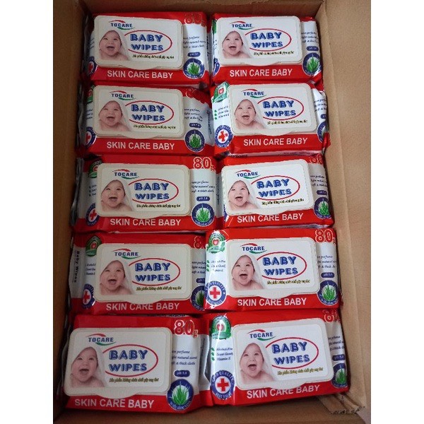 Khăn ướt 80gr/80sheet mùi nhẹ/không mùi - an toàn cho bé - Hàng loại 1
