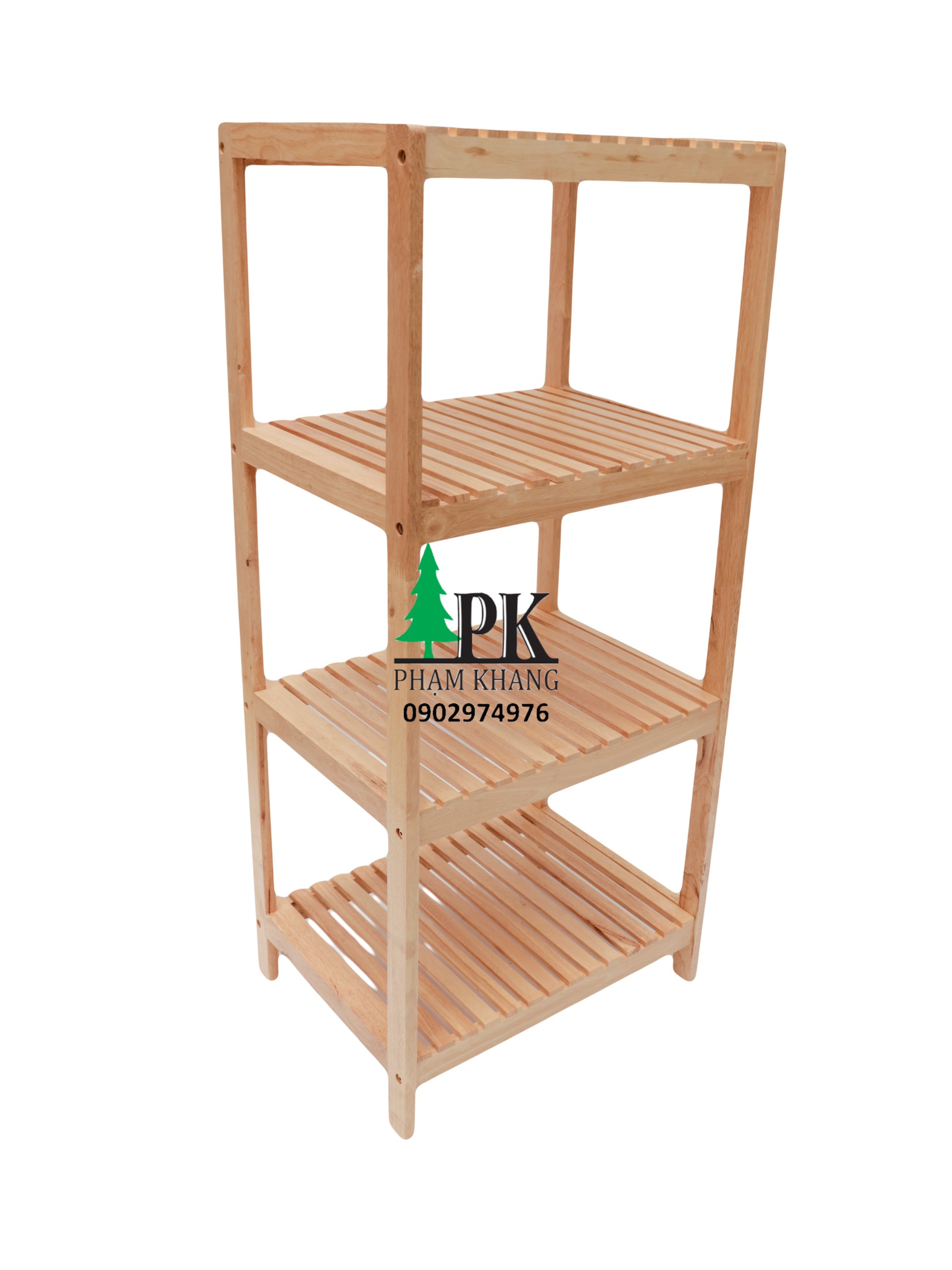 Kệ lò vi sóng Hàn Quốc Start Decor 4 tầng - Gỗ cao su tự nhiên màu Gỗ Tự Nhiên/ Vàng Cherry - Kích thước rộng 50 cm