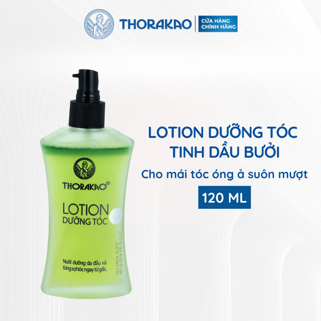Combo dầu gội hoa bưởi ngăn rụng tóc Thorakao 400ml và Lotion tinh dầu bưởi Kích thích mọc tóc Thorakao 120ml