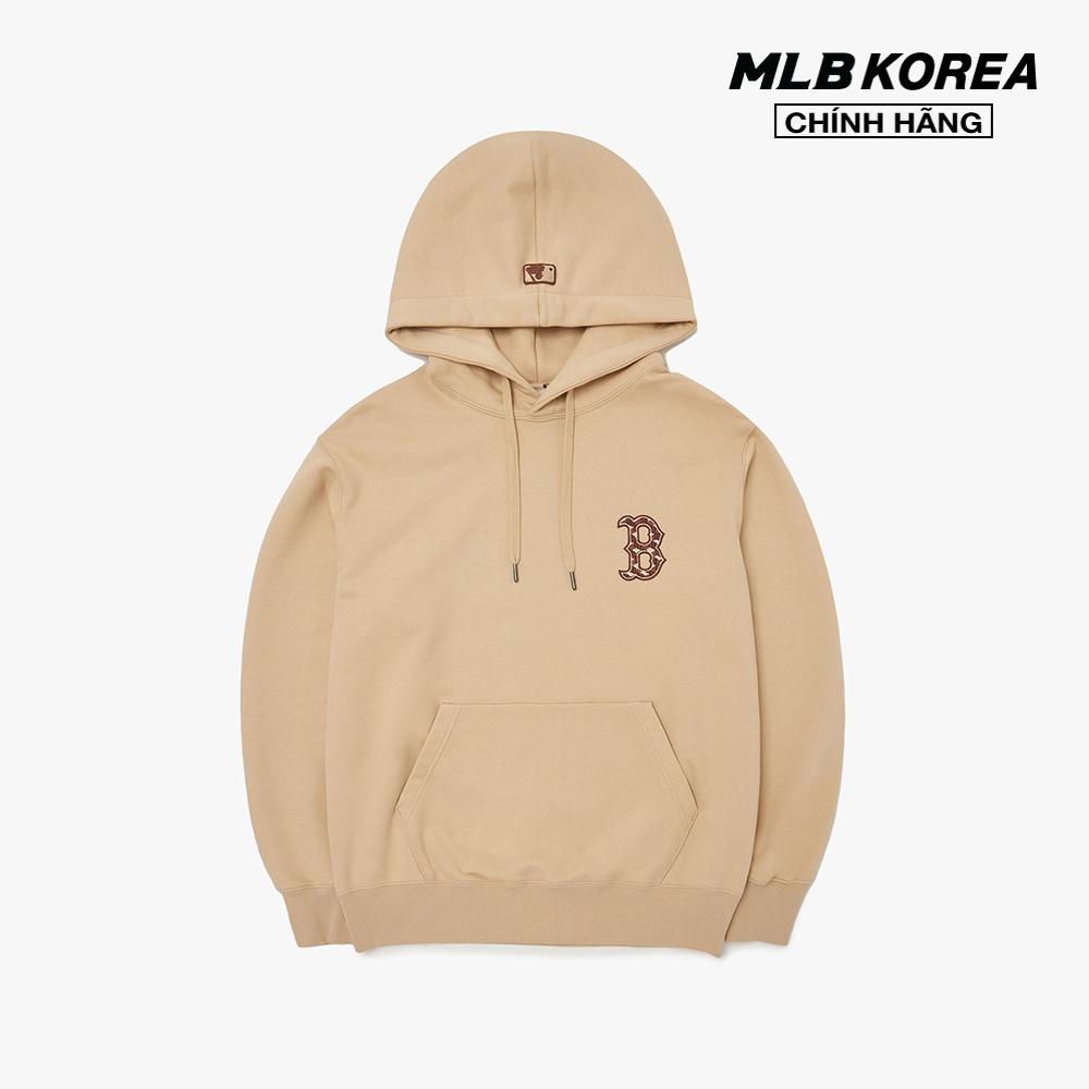 MLB - Áo hoodie tay dài phối mũ Cube Monogram Big Logo Overfit 3AHDM0424