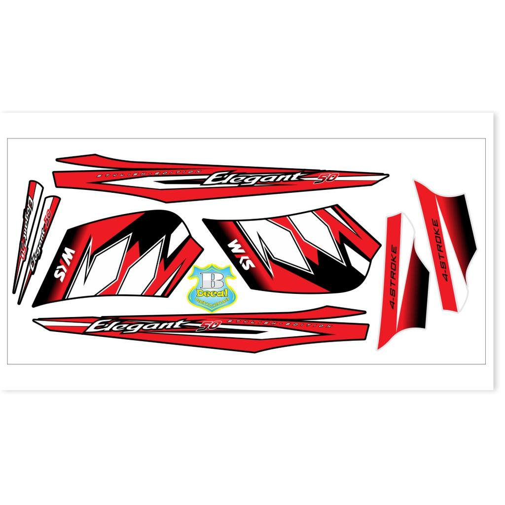 Tem rời dành cho elegant 50 2016 chế đỏ đen