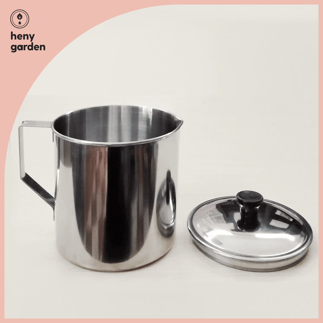 Ca Rót Sáp & Nấu Sáp Nến Handmade Thép Không Gỉ Heny Garden – Nguyên Liệu Làm Nến Thơm - Tặng Tinh Dầu Mẫu Thử Với Mỗi Đơn Hàng