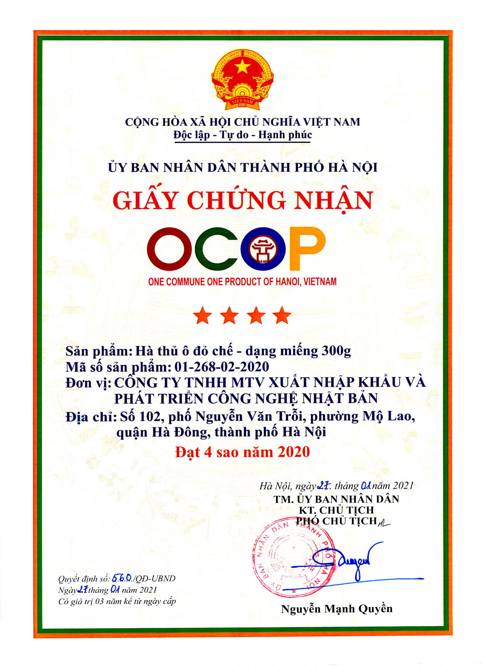 Hà Thủ Ô Đỏ Chế Dạng Miếng 300g