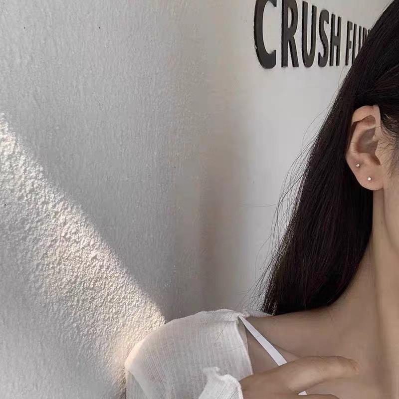 Khuyên Tai Bạc Bông Tai Nụ Đá Hàng Đẹp