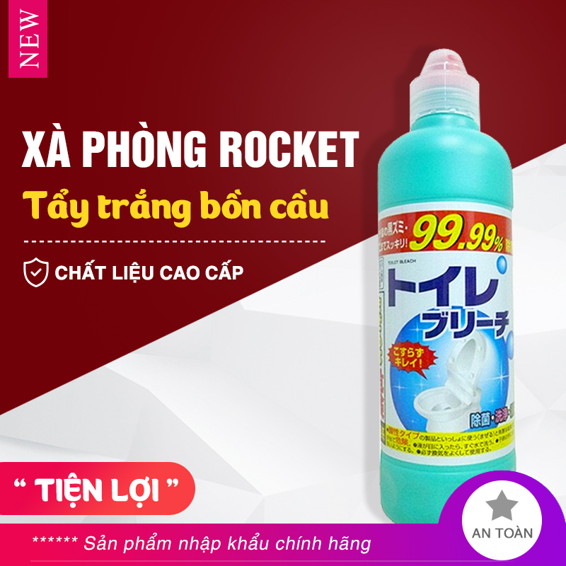 Combo 2 chai nước tẩy trắng bồn cầu Rocket 500g - hàng nội địa Nhật