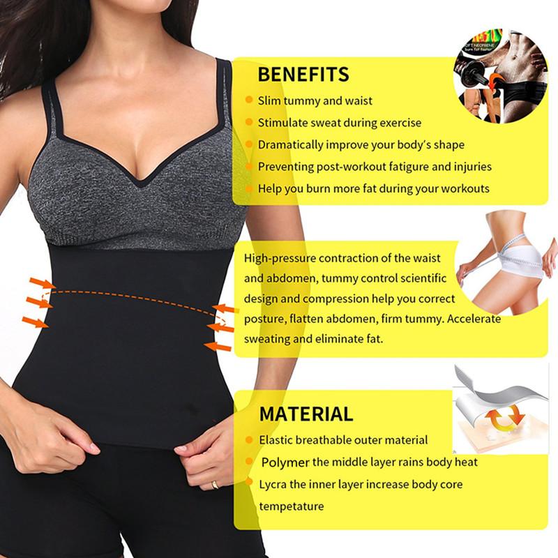 Phụ Nữ Eo Huấn Luyện Áo Xông Hơi Mồ Hôi Dây Tập Toàn Thân Underbust Điều Khiển Thun Giảm Béo Bụng Đai Mô Hình Đai Định Hình