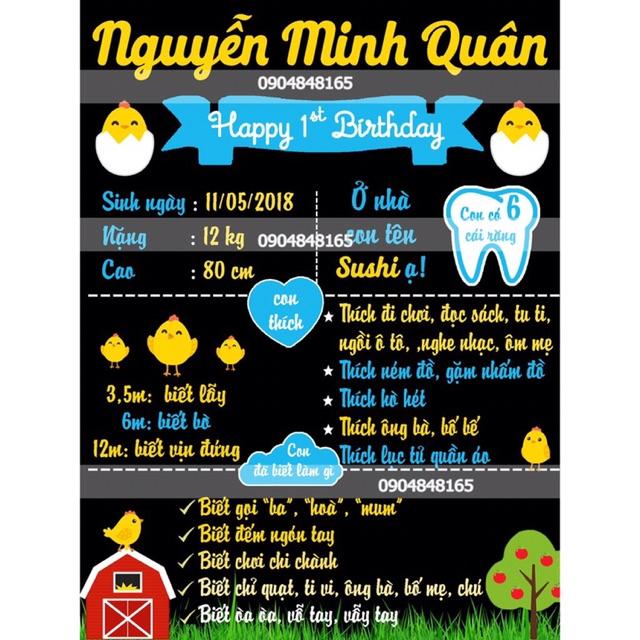 Bảng thành tích, bảng ảnh thiết kế theo yêu cầu trang trí sinh nhật