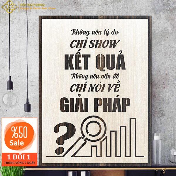 Tranh treo tường Gỗ trang trí phòng tạo động lực được làm bằng gỗ mdf phủ venner 2 lớp cao cấp . Bảo Hành 1 Đổi 1