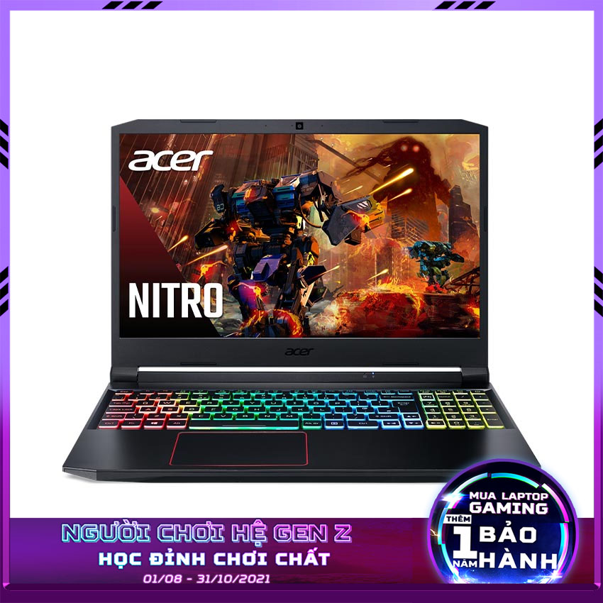 Laptop Acer Gaming Nitro 5 AN515-45-R0B6 (NH.QBCSV.001) (Ryzen 7 5800H /8GB Ram/512GB SSD/RTX3060 6G/15.6 inch FHD 144Hz/Win 10/Đen) (2021)(Hàng Chính Hãng)