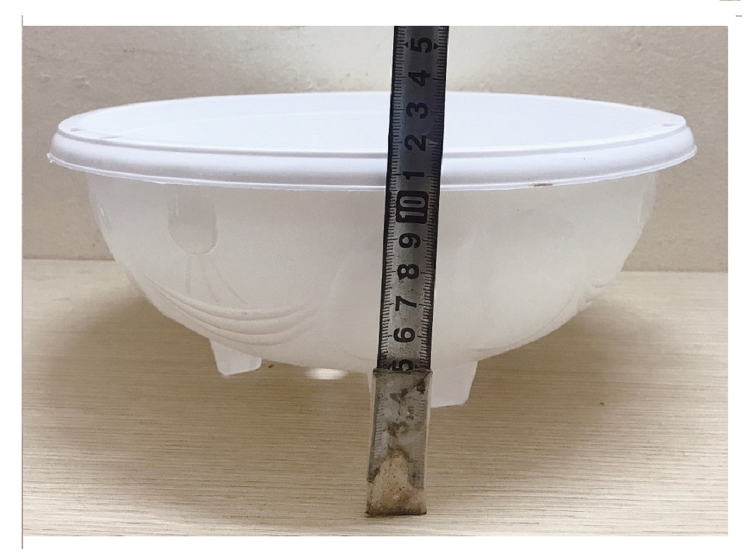 2 Chậu Nhựa Tròn Trồng Hoa Màu Trắng Có Móc Treo - Chậu chảo treo trồng hoa có móc xích kèm theo! KT: 29x12cm