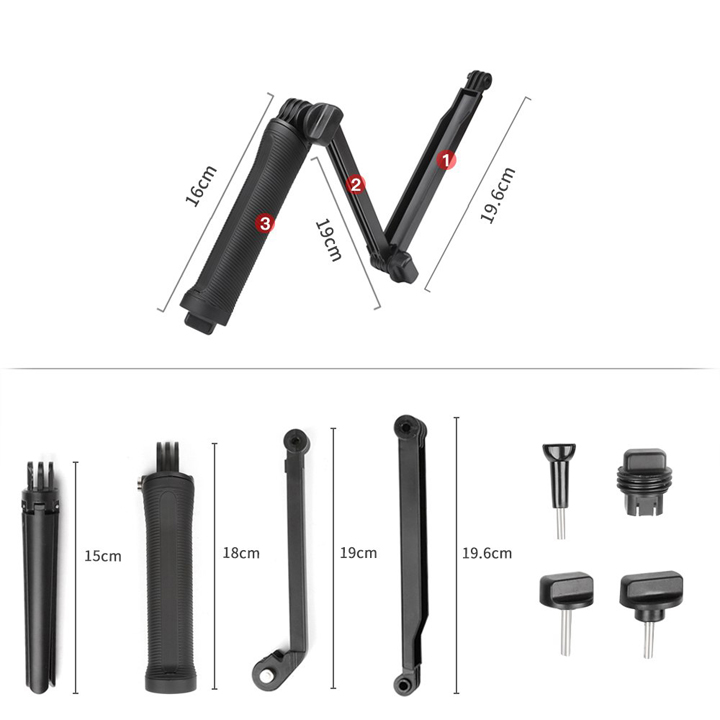 Gậy 3 khúc monopod cho GoPro Hero