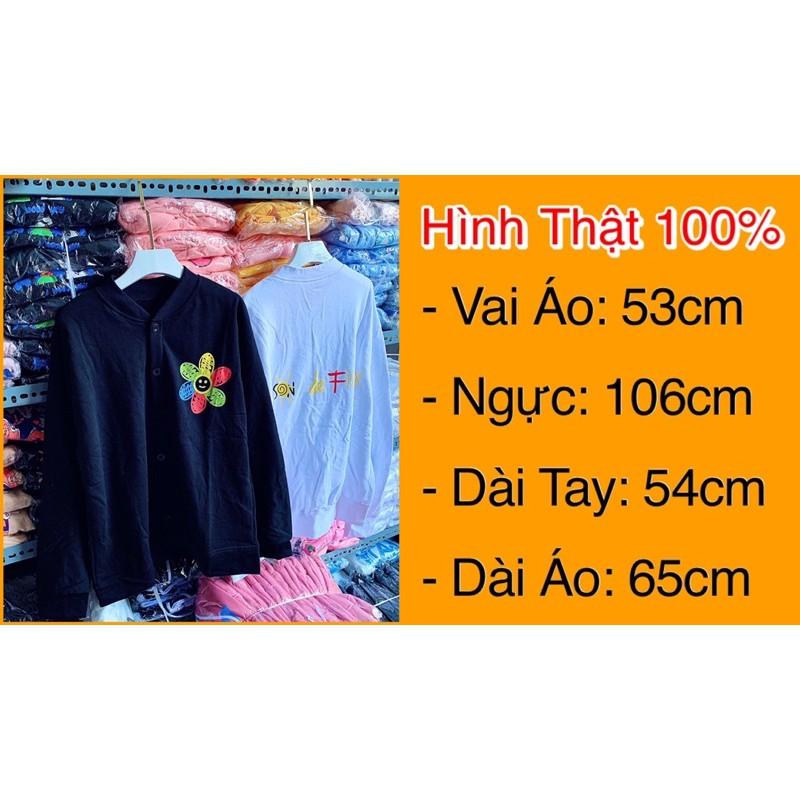 Hình ảnh Áo Khoác Bomber Nam Nữ Nỉ Bông Dày Dặn Form Rộng Siêu Đẹp Jackets Cardigan Nỉ Thun Cotton HOA 7 MÀU