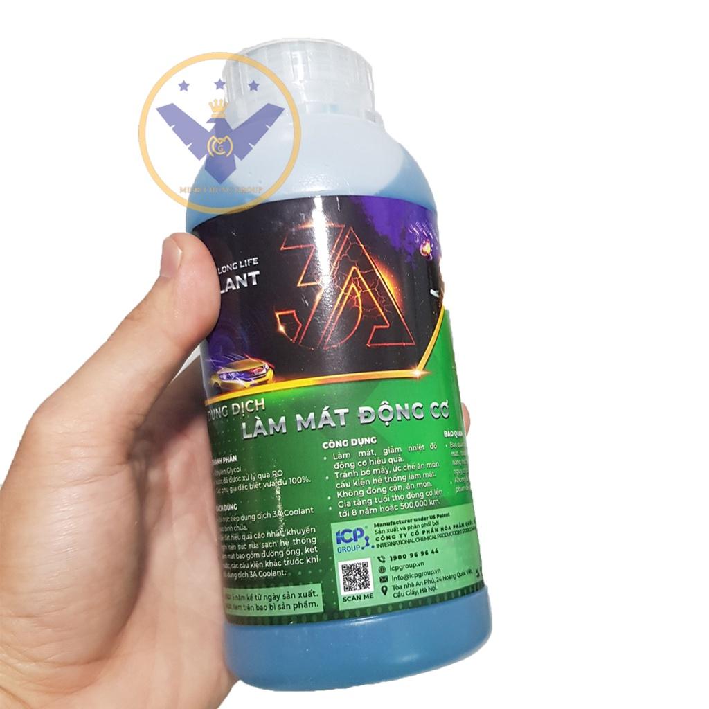Nước làm mát ô tô màu xanh 3A Premium Longlife Coolant 4L tặng lon 500ml