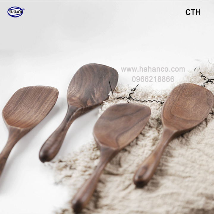 Muôi xới cơm đa năng bằng gỗ Óc Chó (Nhập khẩu Mỹ) - chiên xào các loại - HAHANCO