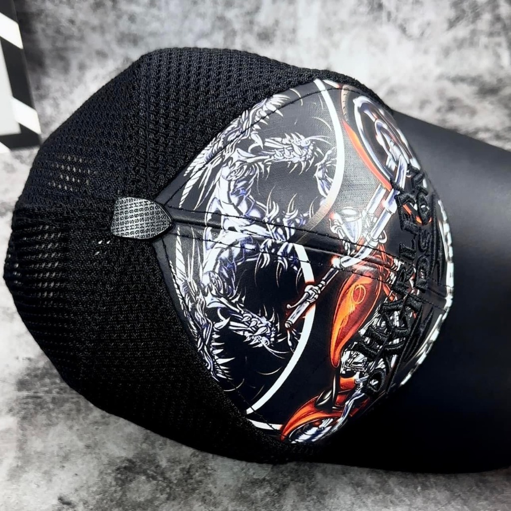 Nón kết, mũ lưỡi trai Harley phối da form chuẩn siêu đẹp (Ảnh thật)