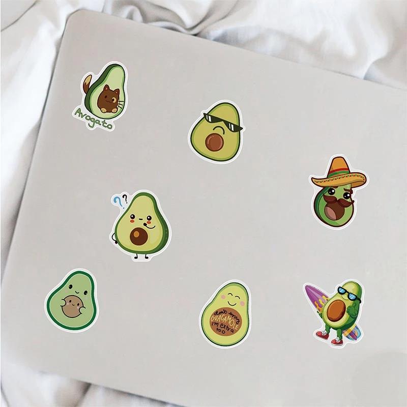 Sticker decal quả bơ đáng yêu hình dán laptop , điện thoại hình dán trang trí mũ bảo hiểm, ván trượt