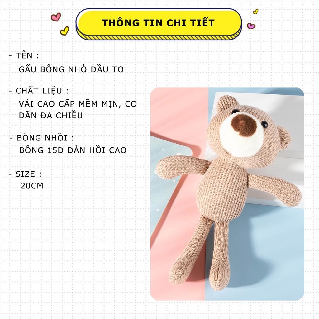 Gấu bông mini đầu to cao cấp, dễ thương