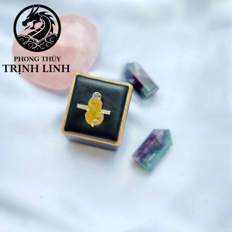 NHẪN BẠC TỲ HƯU VÀNG TÀI LỘC