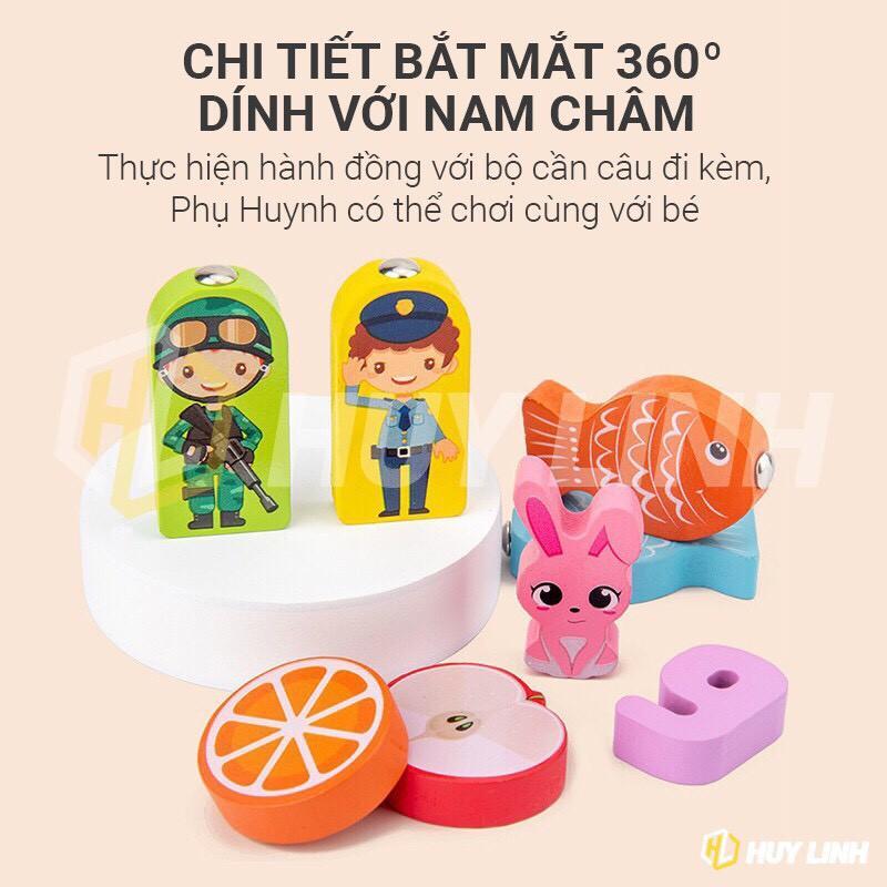 Bộ Đồ Chơi Câu Cá, Ghép Số Bằng Gỗ Cho Bé Montessori 63 Chi Tiết - Bộ Bảng Số Thông Minh Bằng Gỗ Mới Nhất 2020 - Giao Hàng Toàn Quốc