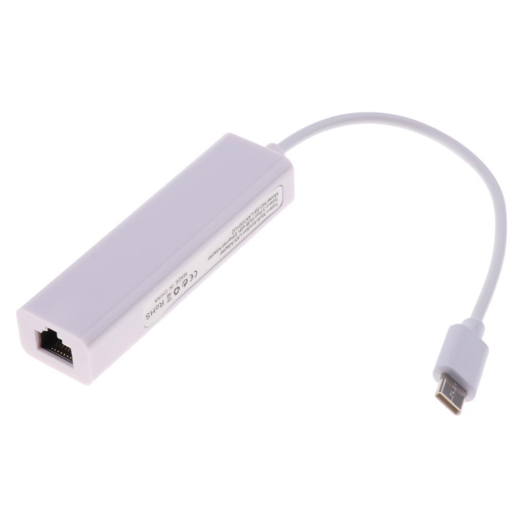 Type C To RJ45 USB-C Adapter Ethernet Converter 3-Port USB Hub For Devices