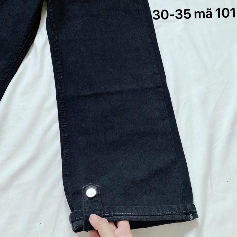Quần baggy jean nữ lưng cao size đại kiểu lai gấp