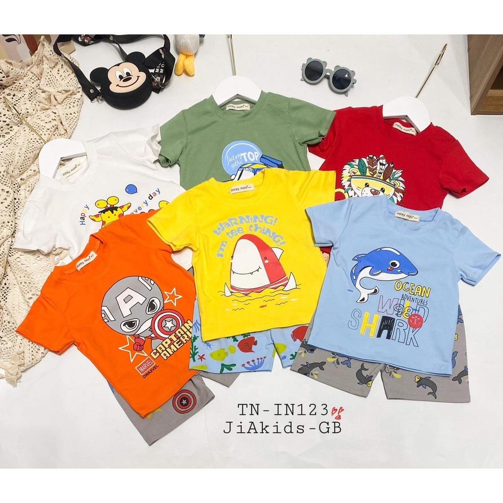 &quot;Đồ Bộ Bé Trai Bé Gái Minky Mom, Quần áo trẻ em vải Cotton 100% mềm mịn thoáng mát an toàn cho bé NN36