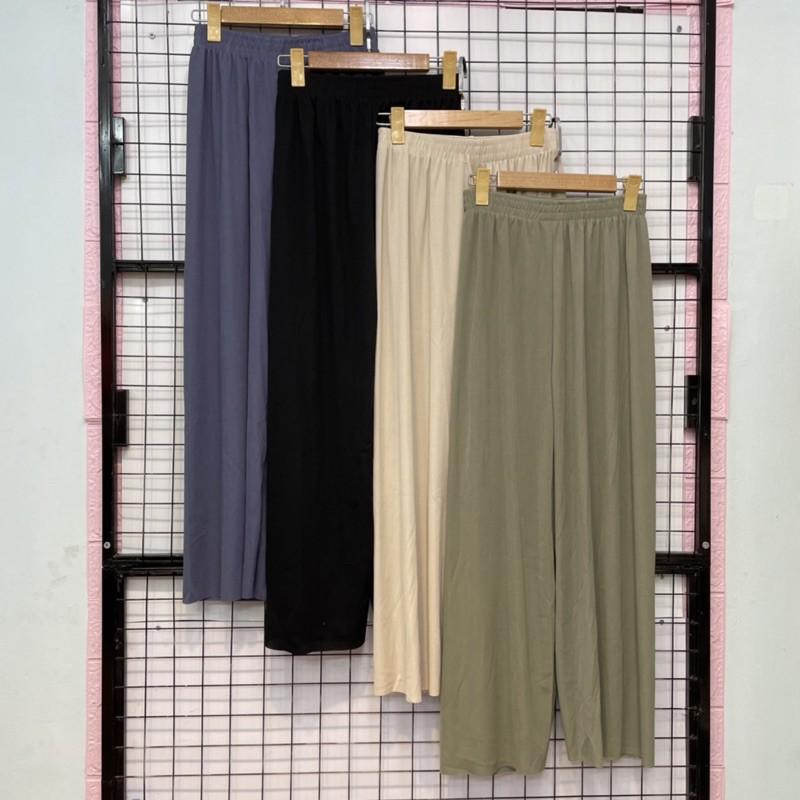 Quần ống suông, ống rộng, Quần Culottes tăm lạnh chuẩn 100% Quảng châu 4 màu dễ phối đồ