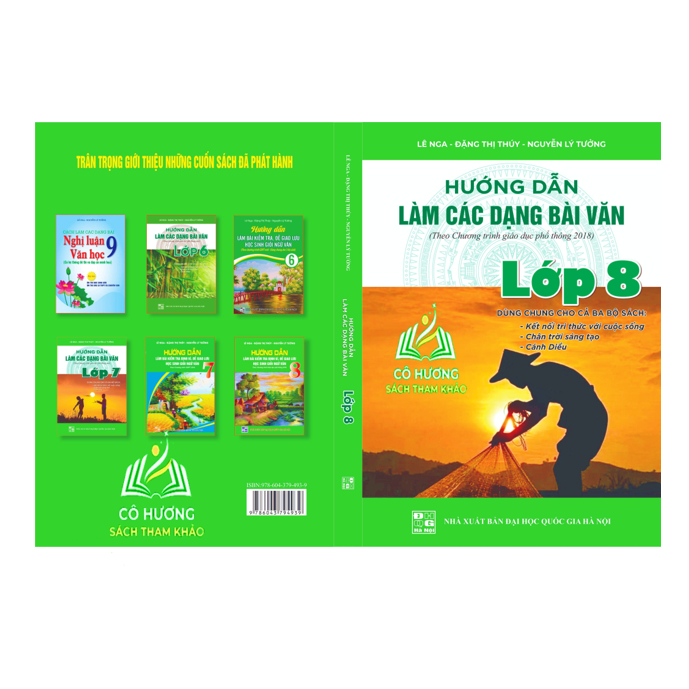 Sách - Combo 2 cuốn Hướng dẫn làm bài kiểm tra định kì + Hướng dẫn làm các dạng bài văn lớp 8  - 2023