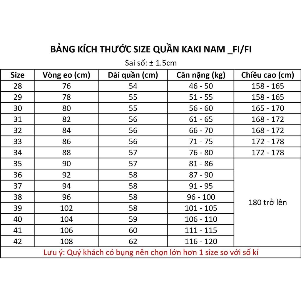 Quần short nam kaki FI/FI nhiều màu, nhiều size chuẩn, phong cách trẻ trung, năng động