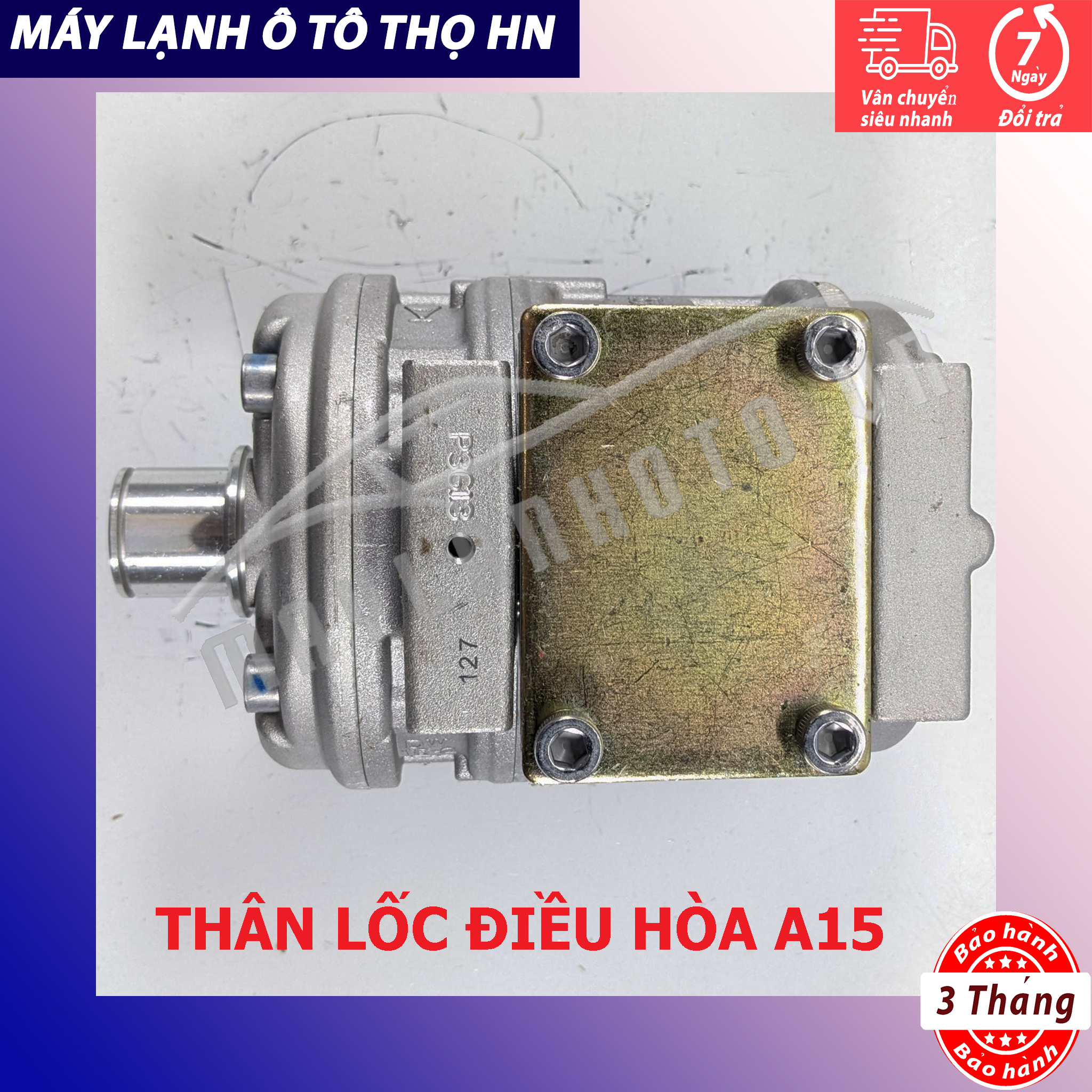 Thân Lốc điều hòa (block,máy nén) A15 (Doosan 140 - Komatsu) không đầu Hàn Quốc (hàng chính hãng nhập khẩu trực tiếp)