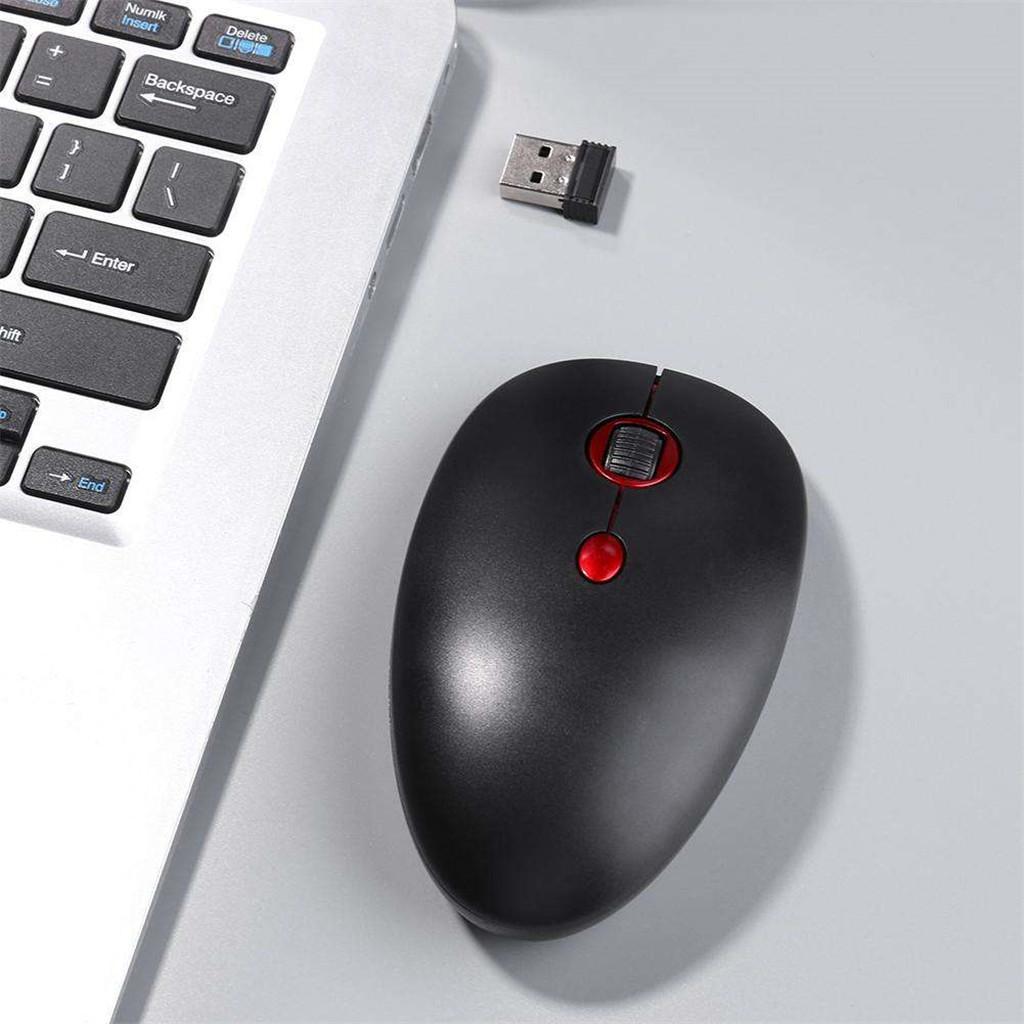 2.4G Wireless Mouse Mice Optical Laptop Gaming Mouse with USB Nano Receiver Red