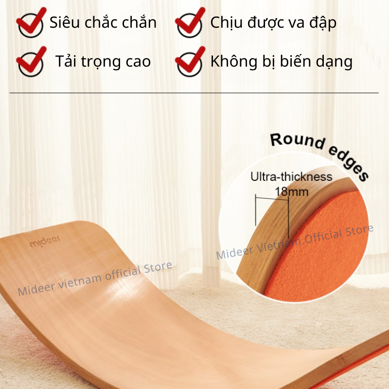 Ván thăng bằng, ván cong bập bênh Mideer Wobble Balance Board