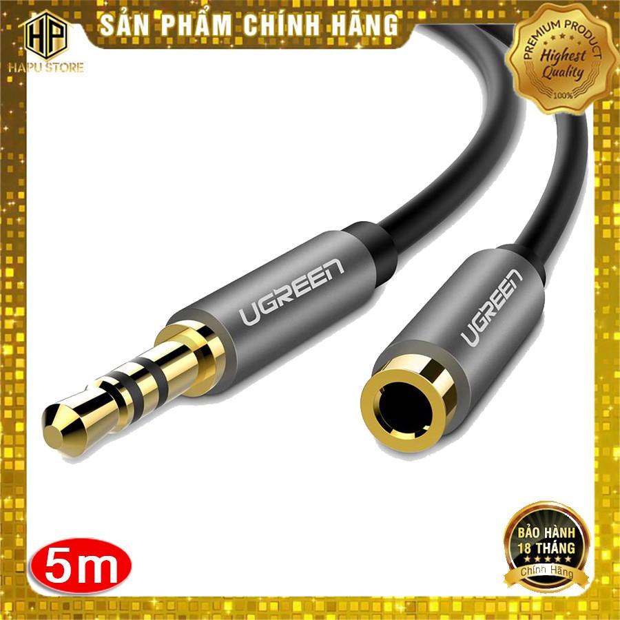 Cáp nối dài âm thanh Ugreen 10538 dài 5m chuẩn Audio 3.5mm chính hãng -Hàng Chính Hãng