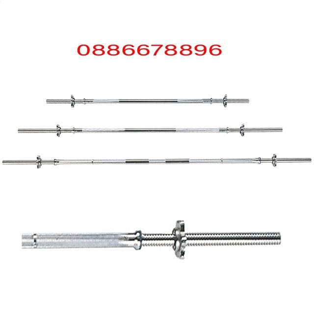 Đòn tạ 120cm thép đặc mạ inox, bền, chắc chắn, được sử dụng cho các bài tập cơ tay, cơ bắp tay và cơ ngực