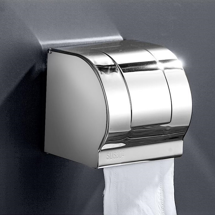 Hộp đựng giấy vệ sinh Inox 304 gắn tường Cao cấp - Gửi kèm đinh vít