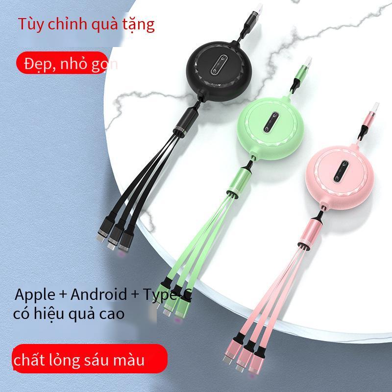 Giao hàng nhanh cáp dữ liệu dạng lỏng một đến ba doanh nghiệp quà tặng cáp sạc ba trong một điện thoại di động đa chức năng cáp sạc nhanh