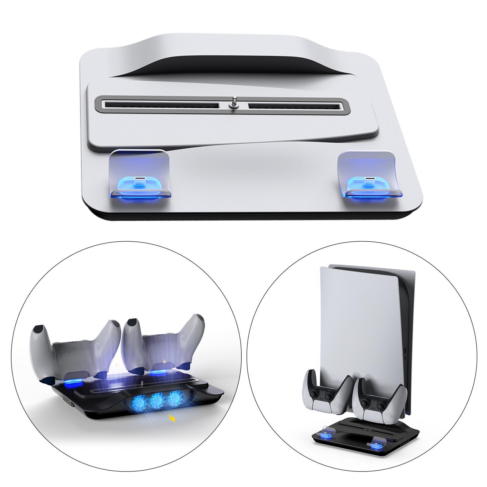 For PS5 Dual Controller Charger, Controller USB Charging Station Dock, with Cooling Fan Charging Station for Playstation5 Controller