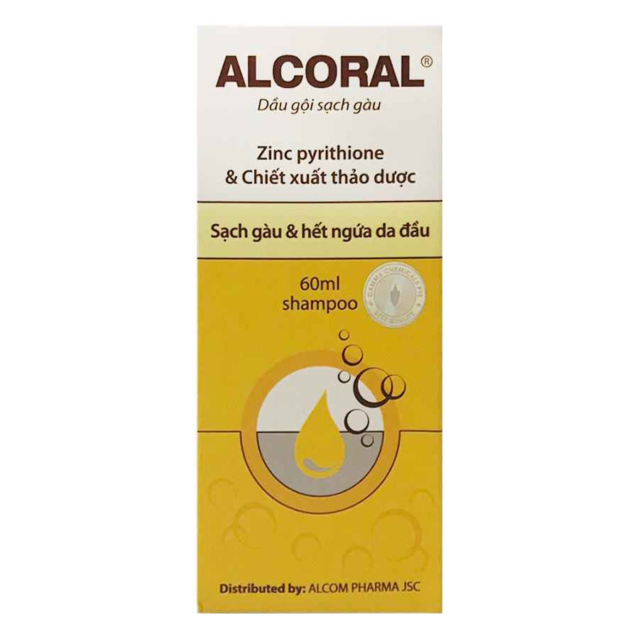 Dầu gội hỗ trợ trị gàu ALCORAL 60ml