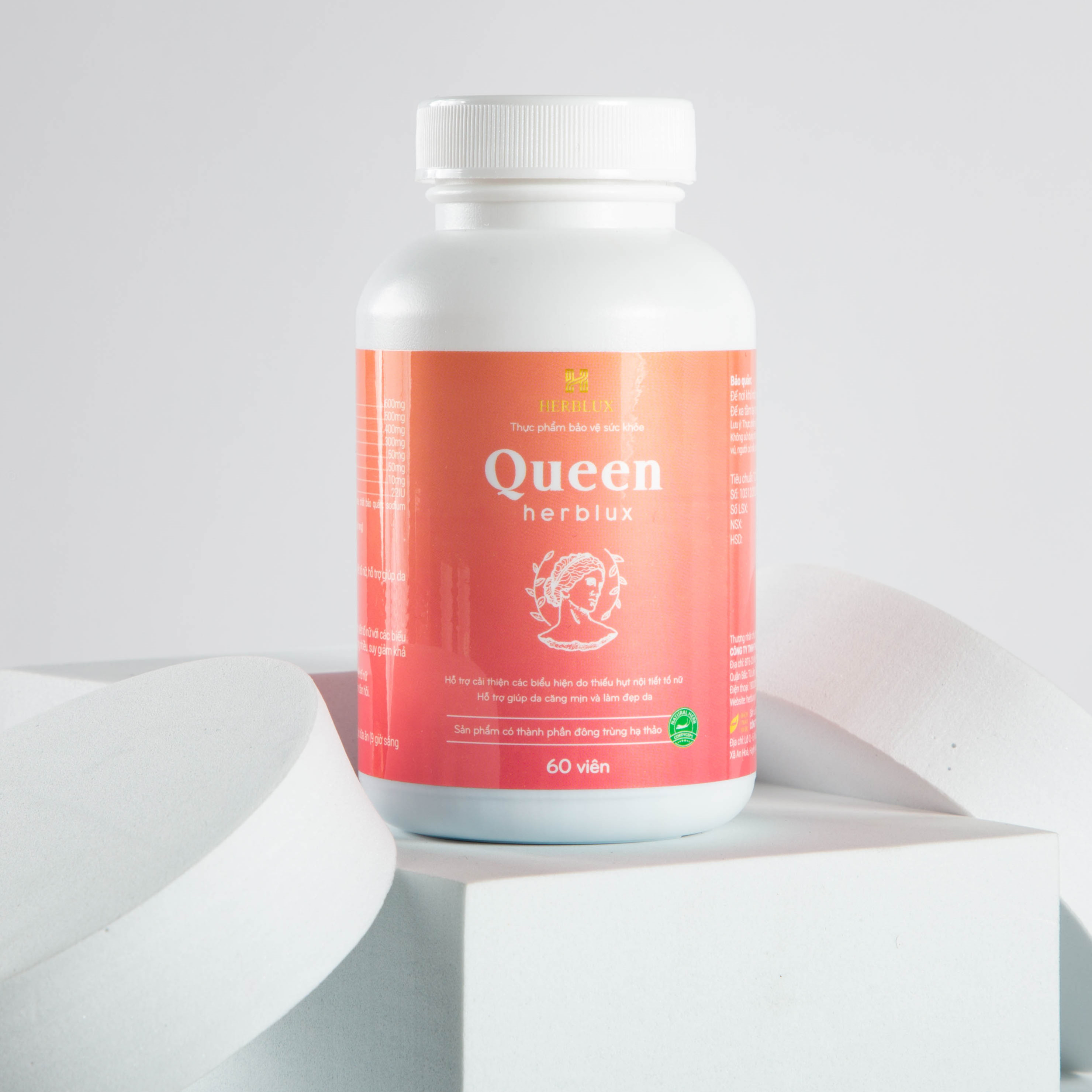 Thực Phẩm Bảo Vệ Sức Khỏe Queen Herblux - Hỗ Trợ Cải Thiện Các Biểu Hiện Do Thiếu Hụt Nội Tiết Tố Nữ, Hỗ Trợ Giúp Da Căng Mịn Và Làm Đẹp Da