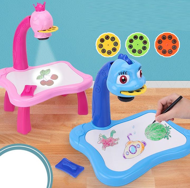 Bàn Vẽ Thông Minh Cho Bé - Bàn Vẽ Có Đèn Chiếu Máy Chiếu Vẽ Tranh  3D Có Nhạc