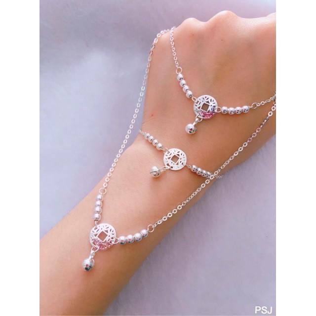 Bộ lắc chân, lắc tay kim tiền -