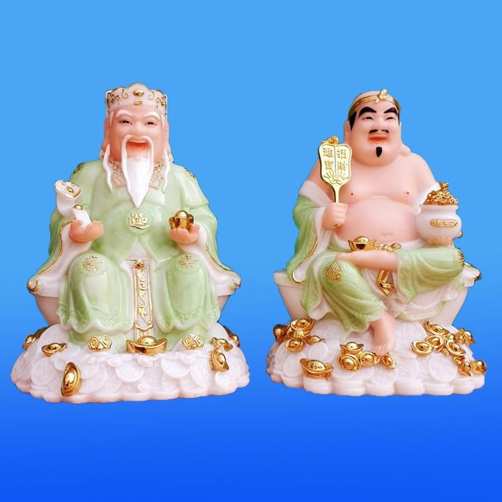 Tượng Thần Tài Thổ ĐỊa mẫu mới nhất màu Xanh Lam cao 20cm
