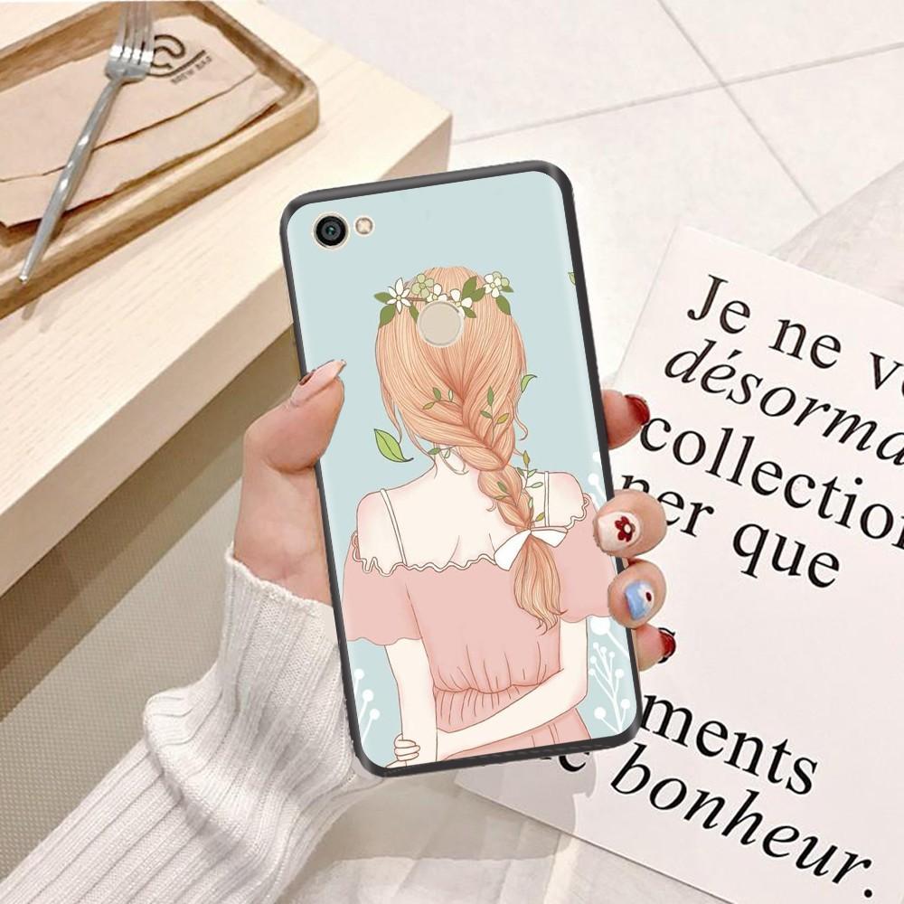 Ốp lưng dành cho điện thoại Xiaomi Redmi 8A Viền dẻo TPU hình Phía Sau Cô Gái