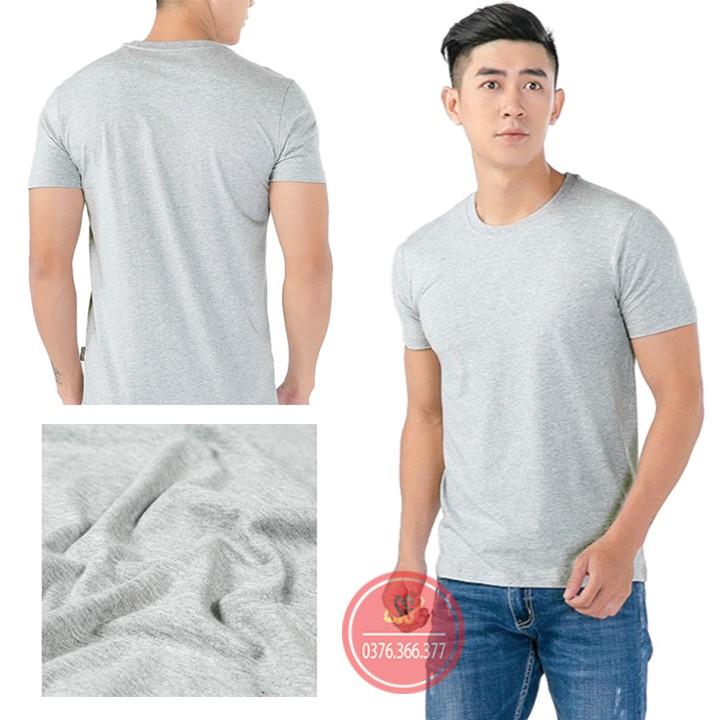 Áo thun trơn unisex màu xám phông basic ulzzang nam nữ cá tính cổ tròn thun 4 cotton chiều dày dặn ATTX | SG