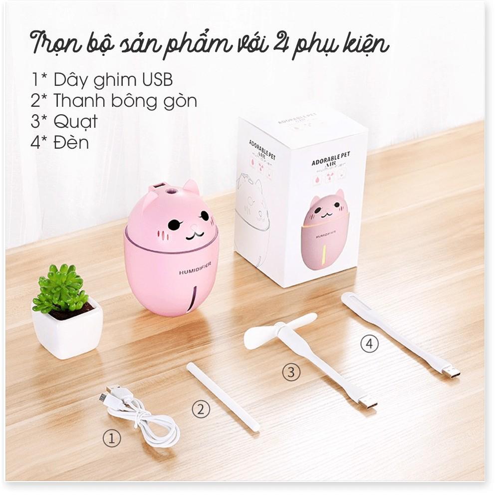 Máy làm mát phun sương tạo ẩm để bàn Humidifier (Hình chú mèo con)