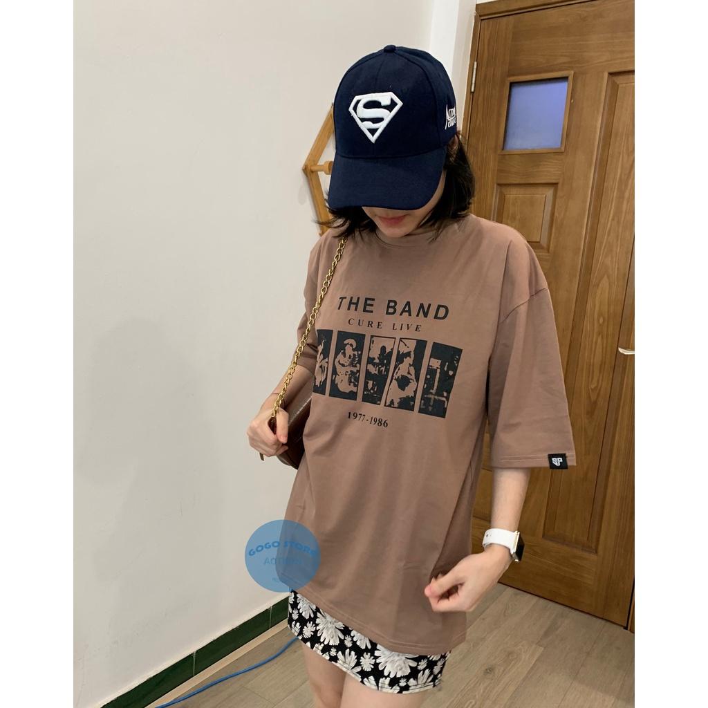 Áo thun unisex Thun nâu in chữ-freesize -cotton co giãn 4 chiều MS 20