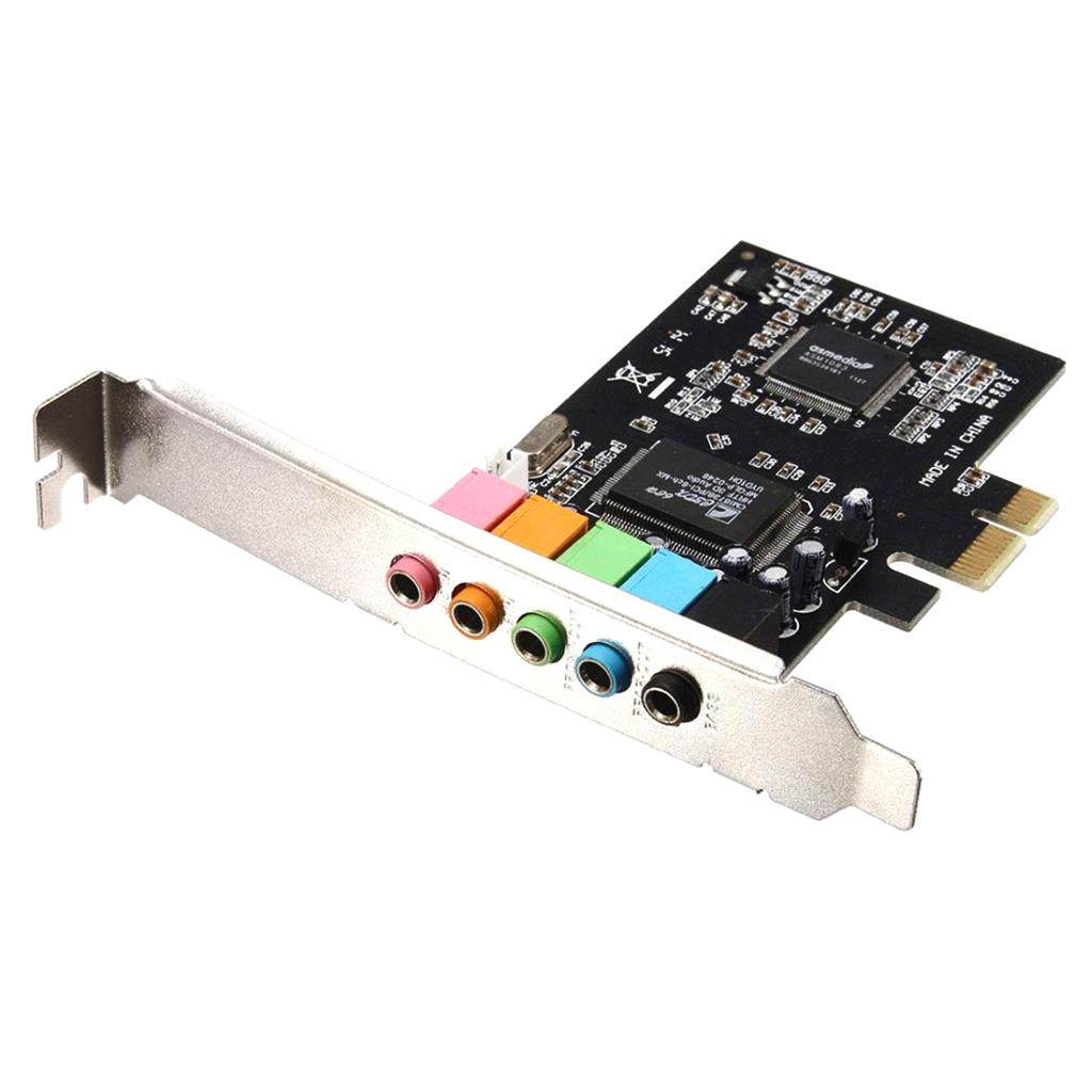 PCI Express PCI-E5.1 Channel 3D Audio 6 Channel Digital Sound Card Windows 7